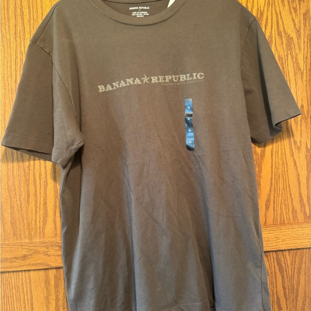 Banana Republic Men's Crewneck Logo T-Shirt - Brown